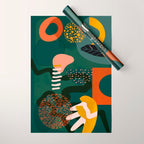 mid century shapes garden party Wrapping Paper Gallery Image 1