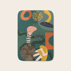 mid century shapes garden party Bath Mat Gallery Image 1