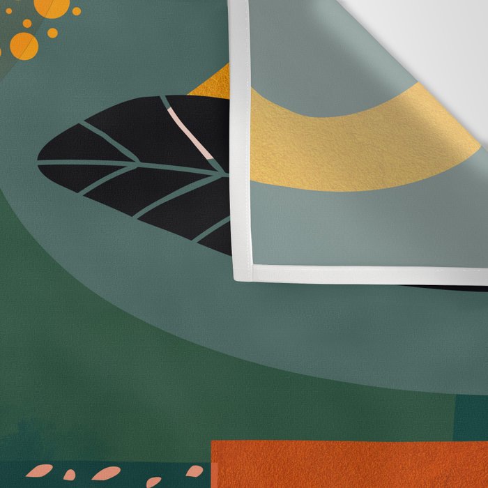 mid century shapes garden party Wall Tapestry Gallery Image 3