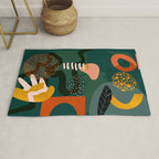 mid century shapes garden party Rug Gallery Image 1