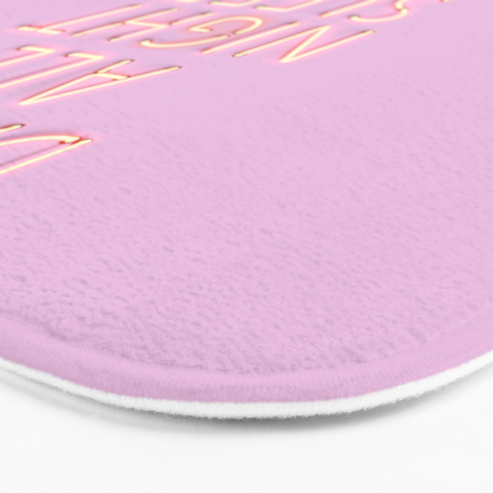 DANCE ALL NIGHT - pink neon typography Bath Mat Gallery Image 3