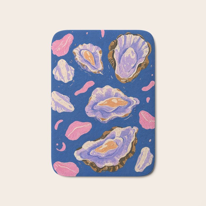 Oceanic Life - Oysters II Bath Mat Gallery Image 1