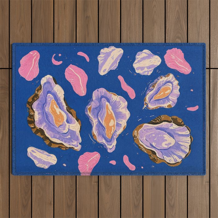 Oceanic Life - Oysters II Outdoor Rug Gallery Image 1