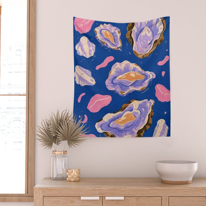 Oceanic Life - Oysters II Wall Tapestry Gallery Image 2