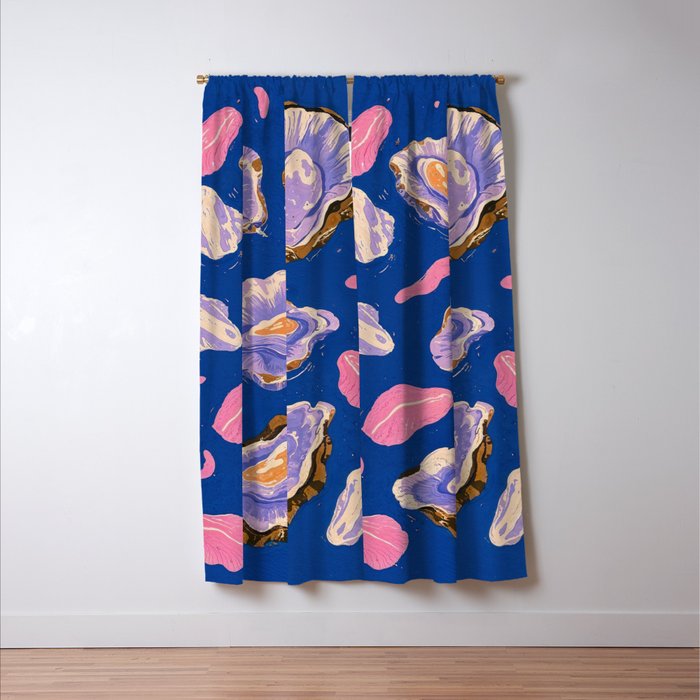 Oceanic Life - Oysters II Window Curtain Gallery Image 3