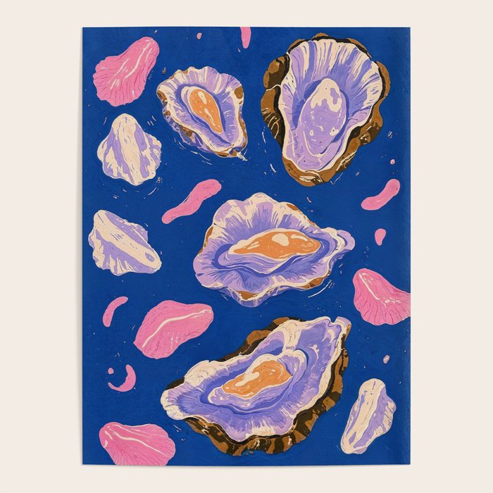 Oceanic Life - Oysters II Poster Gallery Image 4