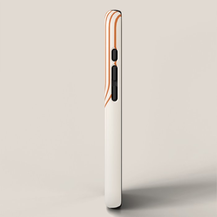 Mid Century Modern Geometric 199 in Navy Blue Orange iPhone Case Gallery Image 2