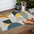 Mid Century Geometric 13 Outdoor Rug Gallery Image 2