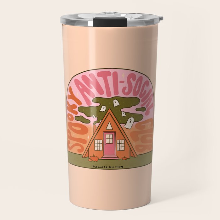 Spooky Anti-Social Club Travel Mug Gallery Image 1