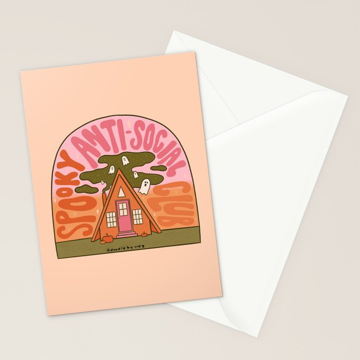 Spooky Anti-Social Club Stationery Card Gallery Image 2