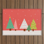 Holly Jolly Trees Outdoor Rug Gallery Image 1