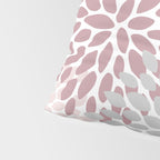 Floral Pattern, Pink, Gray and White Pillow Sham Gallery Image 4