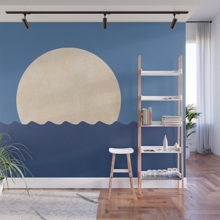 Moonrise Night Sky - Horizon Wall Mural Gallery Image 1