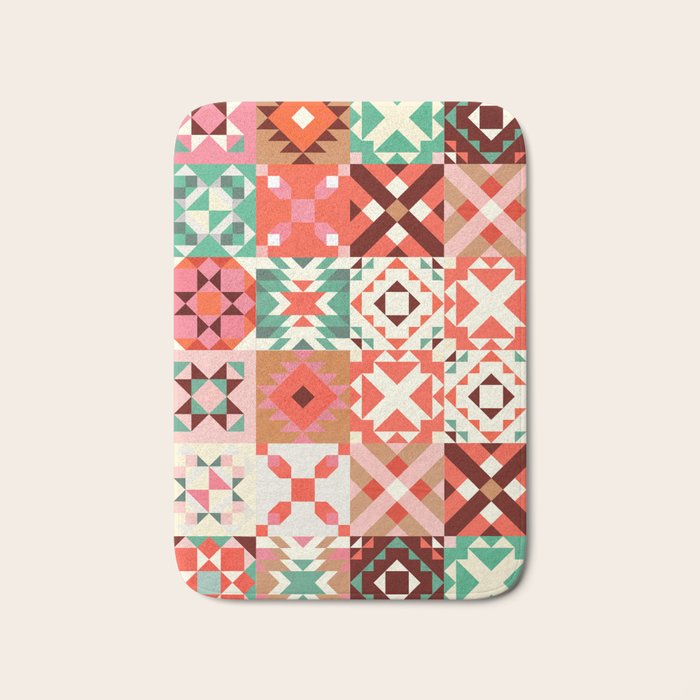 Winter Quilt Pattern no4 Bath Mat Gallery Image 1