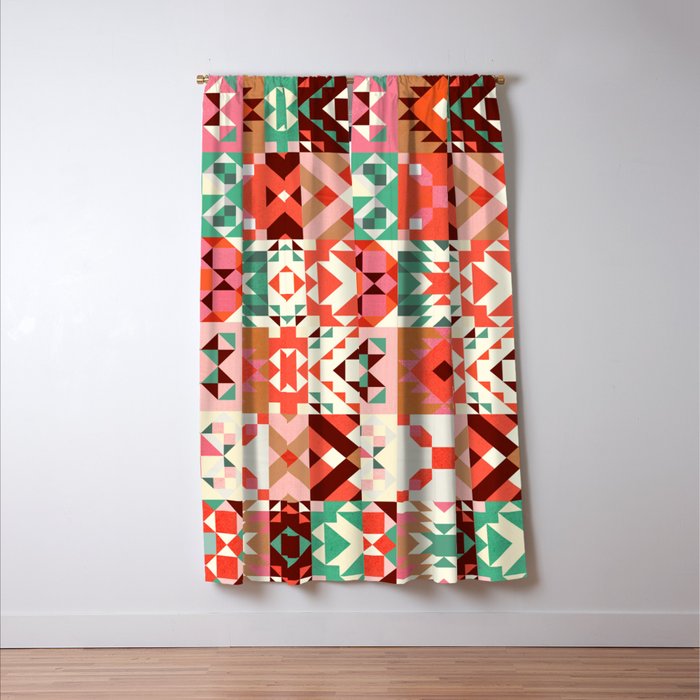 Winter Quilt Pattern no4 Window Curtain Gallery Image 3