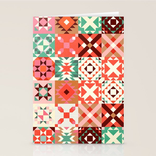 Winter Quilt Pattern no4 Stationery Card Gallery Image 1
