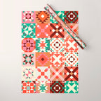 Winter Quilt Pattern no4 Wrapping Paper Gallery Image 1