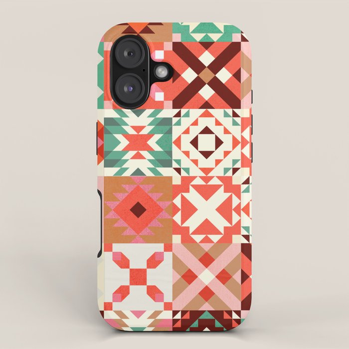 Winter Quilt Pattern no4 iPhone Case Gallery Image 1