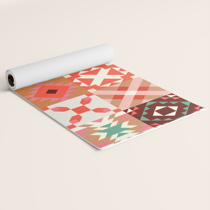 Winter Quilt Pattern no4 Yoga Mat Gallery Image 2