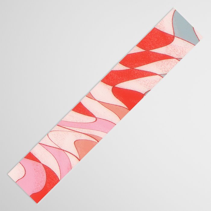 Liquid pinky abstract retro pattern  Table Runner Gallery Image 3