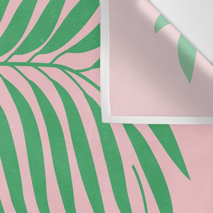 Two Ferns: Azalea & Ocean Green Wall Tapestry Gallery Image 3