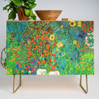 Gustav Klimt Garden with Sunflowers Credenza Gallery Image 1