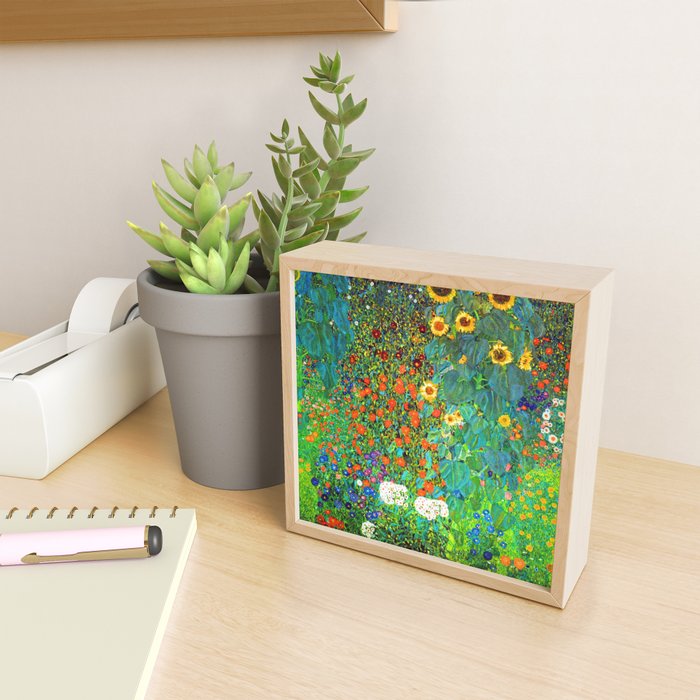 Gustav Klimt Garden with Sunflowers Mini Art Print Gallery Image 2