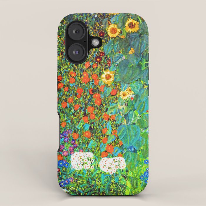 Gustav Klimt Garden with Sunflowers iPhone Case Gallery Image 1