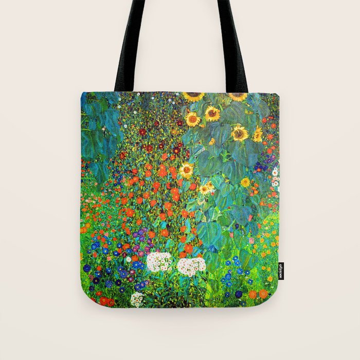 Gustav Klimt Garden with Sunflowers Tote Bag Gallery Image 1