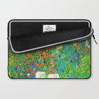 Gustav Klimt Garden with Sunflowers Laptop Sleeve Gallery Image 2