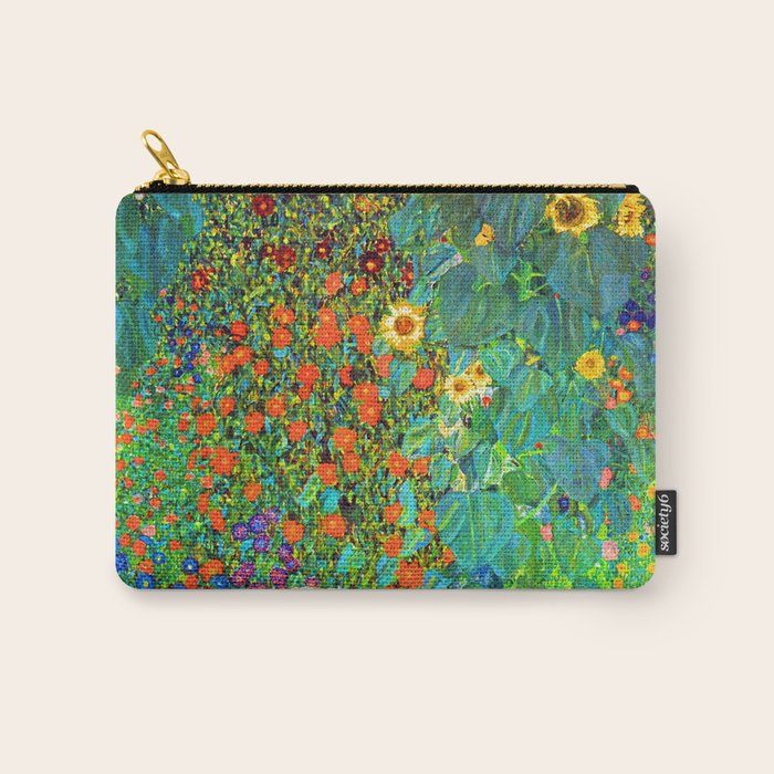 Gustav Klimt Garden with Sunflowers Carry All Pouch Gallery Image 1
