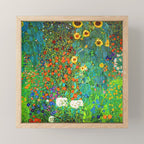 Gustav Klimt Garden with Sunflowers Mini Art Print Gallery Image 1