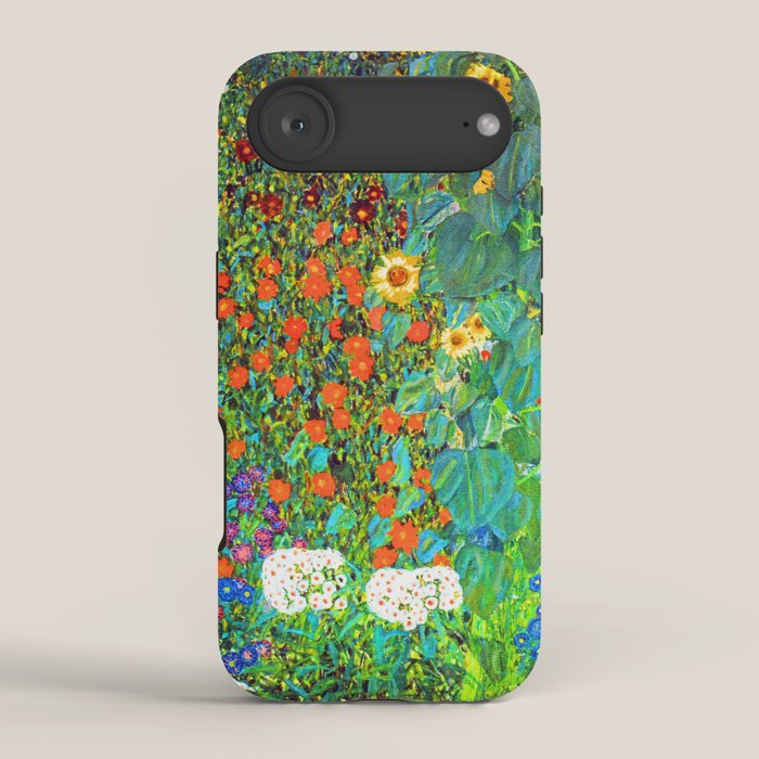 Gustav Klimt Garden with Sunflowers iPhone Case Gallery Image 2