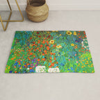 Gustav Klimt Garden with Sunflowers Rug Gallery Image 1