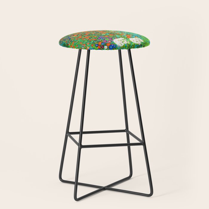 Gustav Klimt Garden with Sunflowers Stool Gallery Image 1