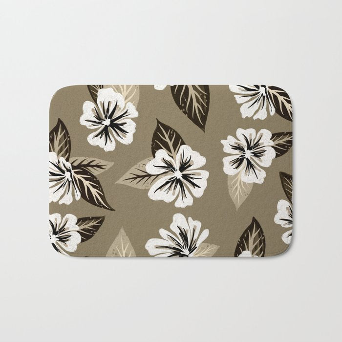 Mountain Wild Flowers - Sepia Bath Mat Gallery Image 1