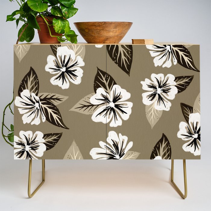 Mountain Wild Flowers - Sepia Credenza Gallery Image 1