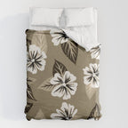 Mountain Wild Flowers - Sepia Duvet Cover Gallery Image 6