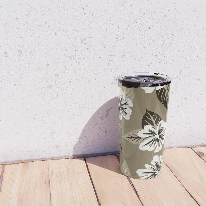 Mountain Wild Flowers - Sepia Travel Mug Gallery Image 4