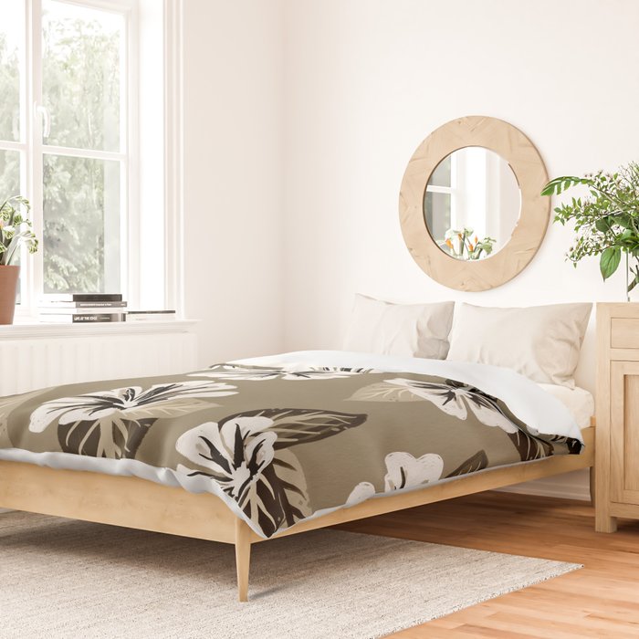 Mountain Wild Flowers - Sepia Duvet Cover Gallery Image 2