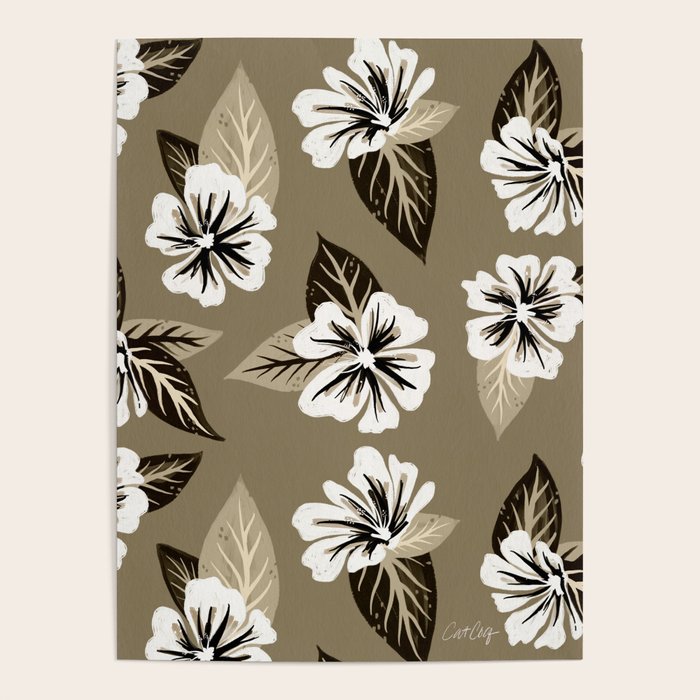 Mountain Wild Flowers - Sepia Poster Gallery Image 4