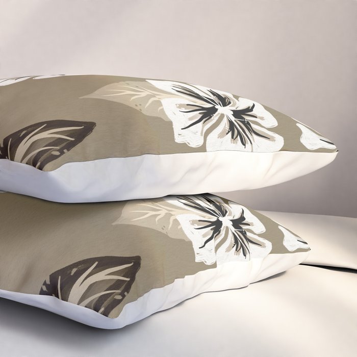 Mountain Wild Flowers - Sepia Pillow Sham Gallery Image 3