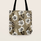 Mountain Wild Flowers - Sepia Tote Bag Gallery Image 1