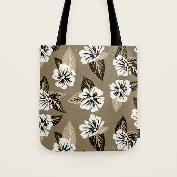 Mountain Wild Flowers - Sepia Tote Bag Gallery Image 1