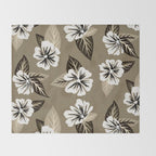 Mountain Wild Flowers - Sepia Throw Blanket Gallery Image 2