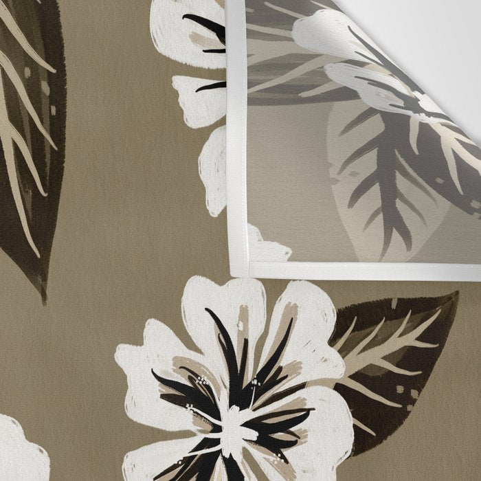 Mountain Wild Flowers - Sepia Wall Tapestry Gallery Image 3