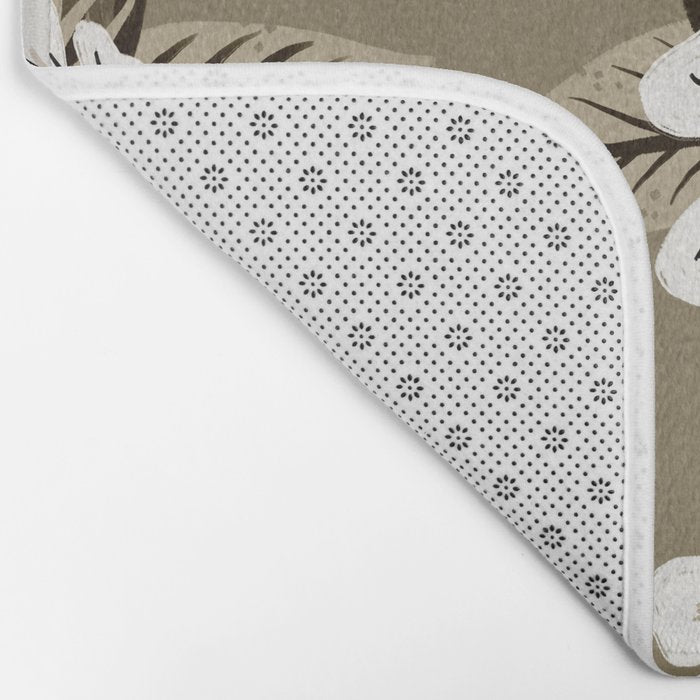 Mountain Wild Flowers - Sepia Bath Mat Gallery Image 2