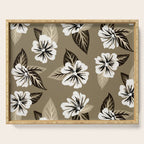 Mountain Wild Flowers - Sepia Serving Tray Gallery Image 1
