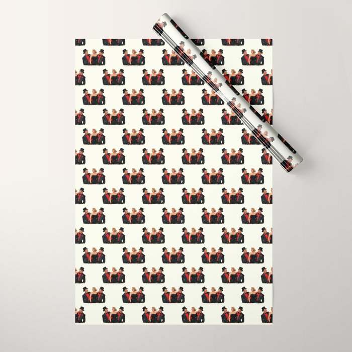 Mister Bones (White Christmas) Wrapping Paper Gallery Image 1