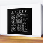 Ice Hockey Player Winter Sport Vintage Patent Print Wall Mural Gallery Image 2